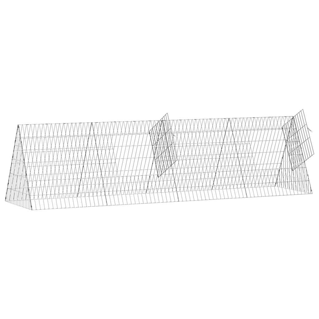 Hasenkäfig Silber 110 x 55 x 55 cm Verzinkter Stahl