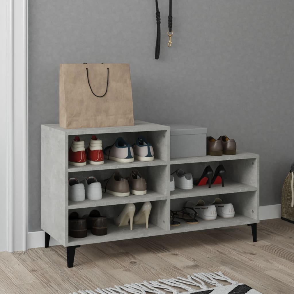 Schuhregal Weiß 102x36x60 cm Holzwerkstoff
