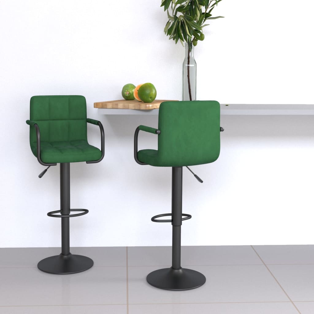 Barhocker 2 Stk. Blau Samt