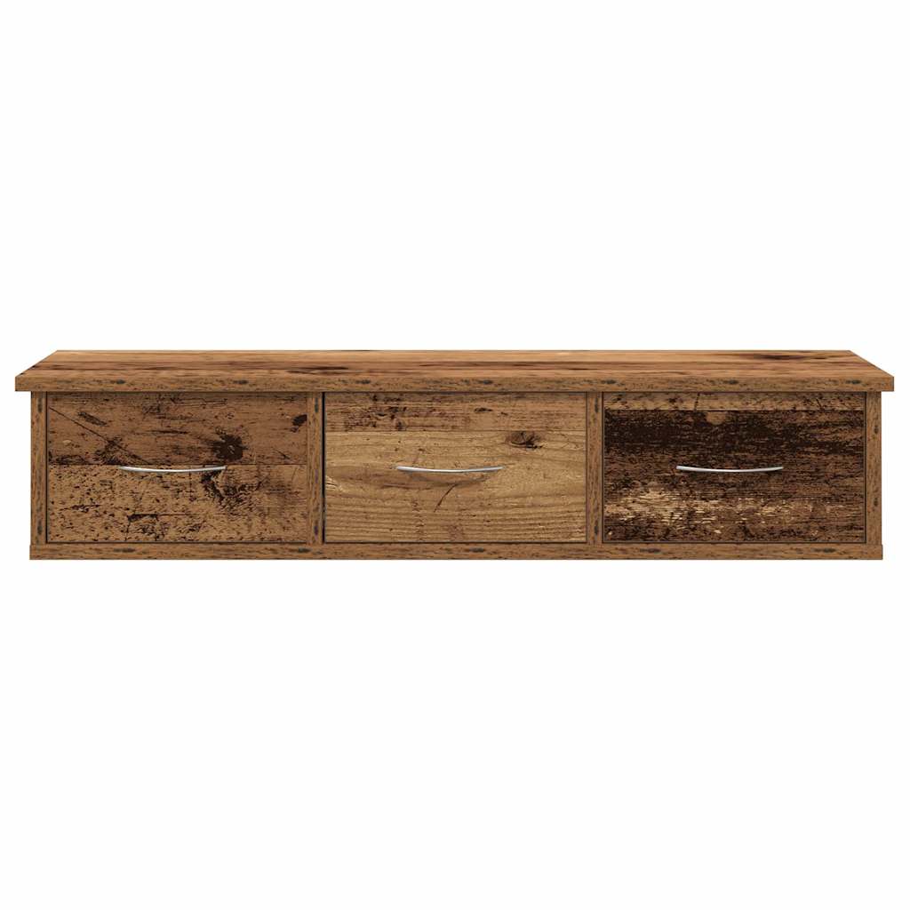 Wand-Schubladenregal Weiß 60x26x18,5 cm Holzwerkstoff