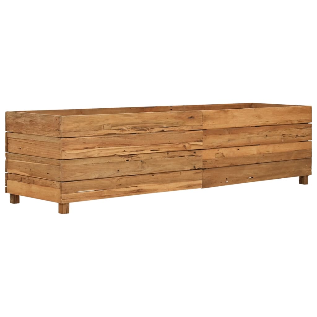 Hochbeet 100x40x72 cm Teak Altholz und Stahl