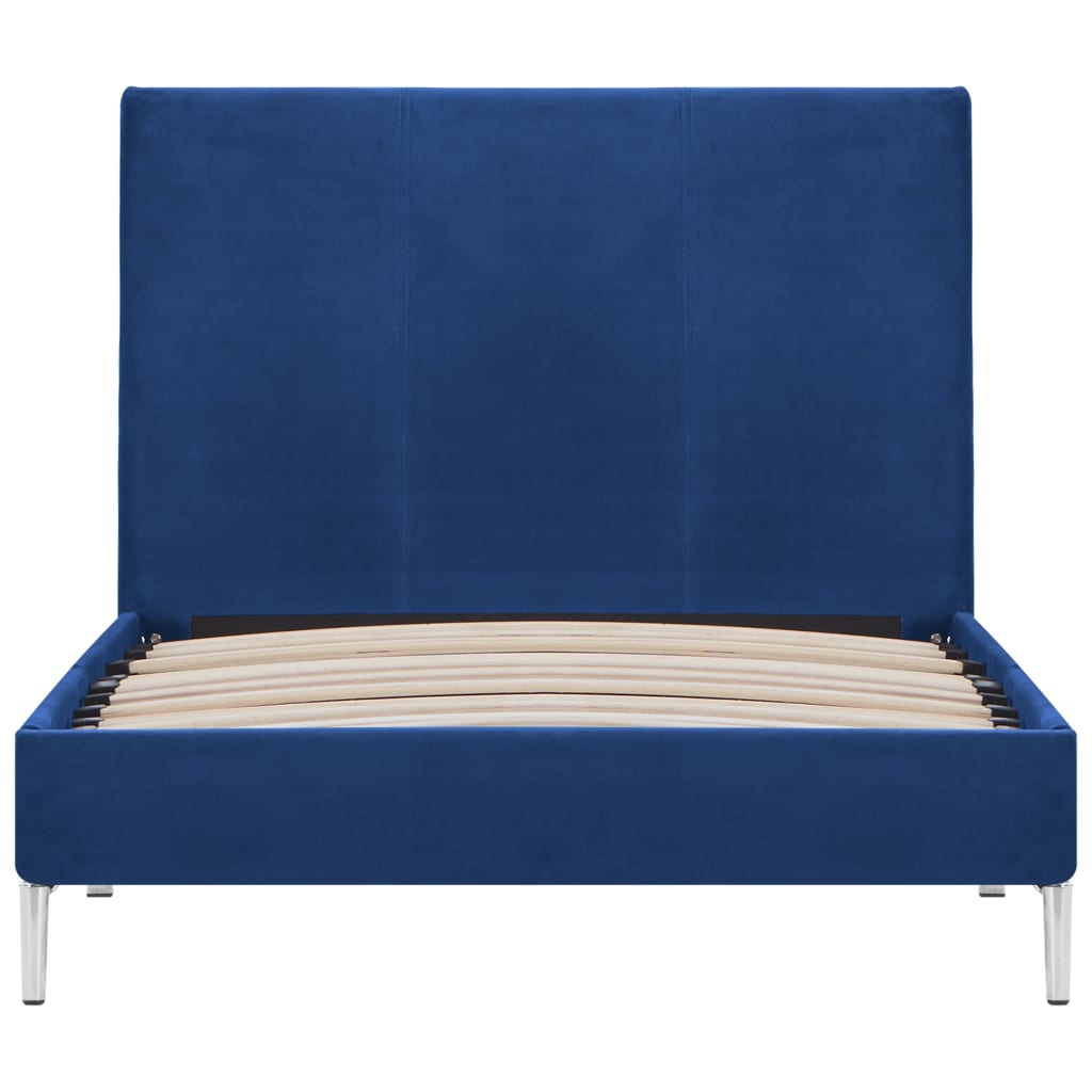 Bettgestell Blau Stoff 160 x 200 cm