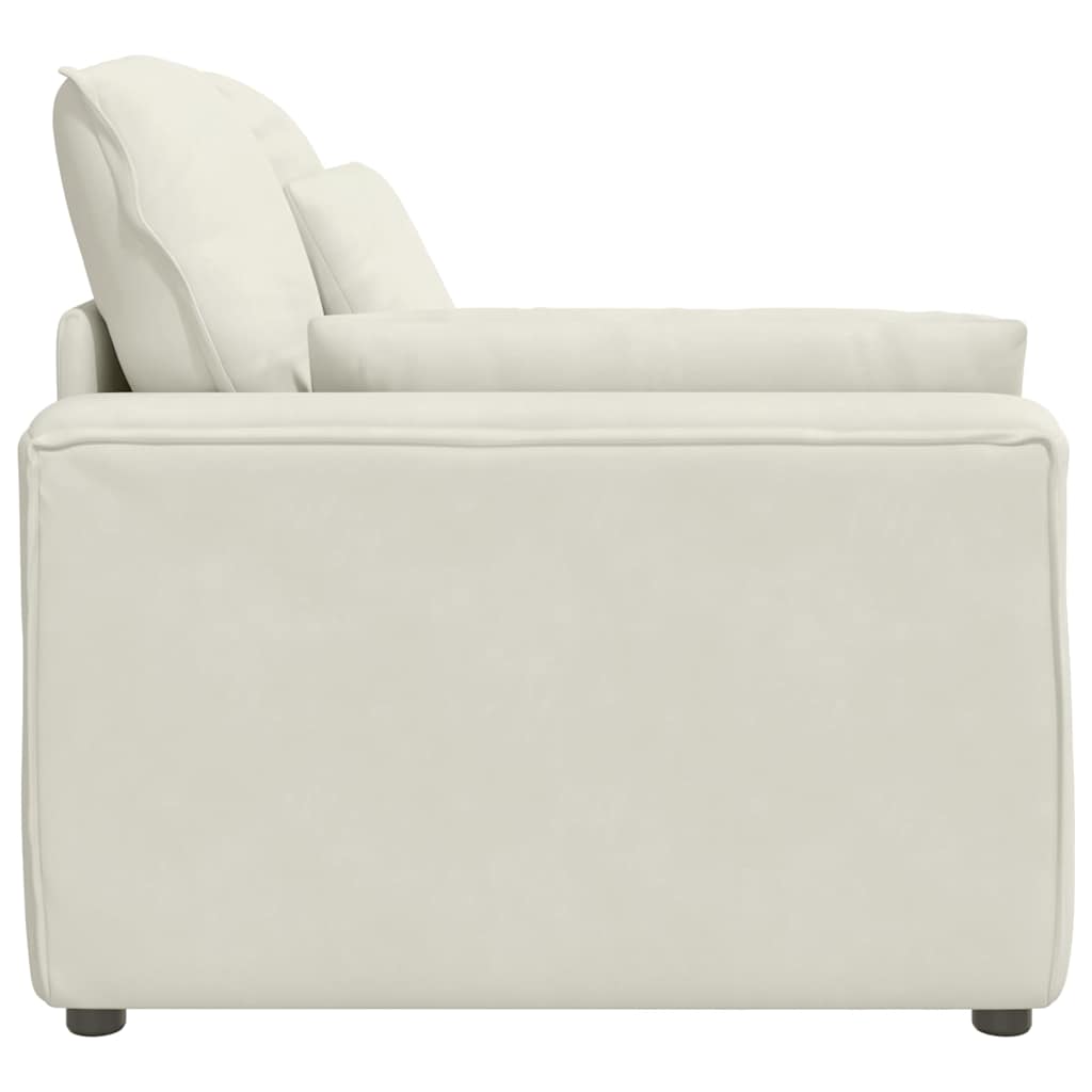 Modulares Sofa Endmodul mit Armlehne Kissen Blau 100 cm