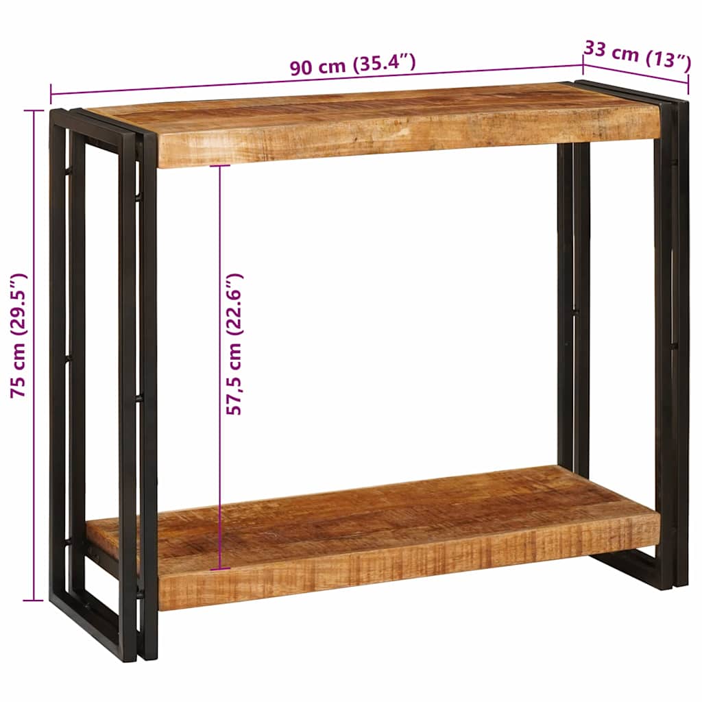 Konsolentisch Braun 120 x 33 x 75 cm Massivholz Akazie