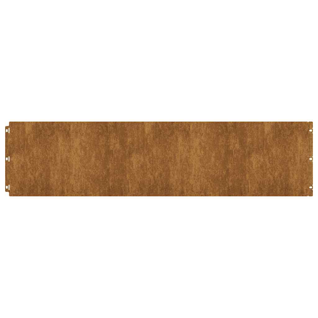 Raseneinfassung 10 pcs 10 x 103 cm Wetterfeststahl Rostig
