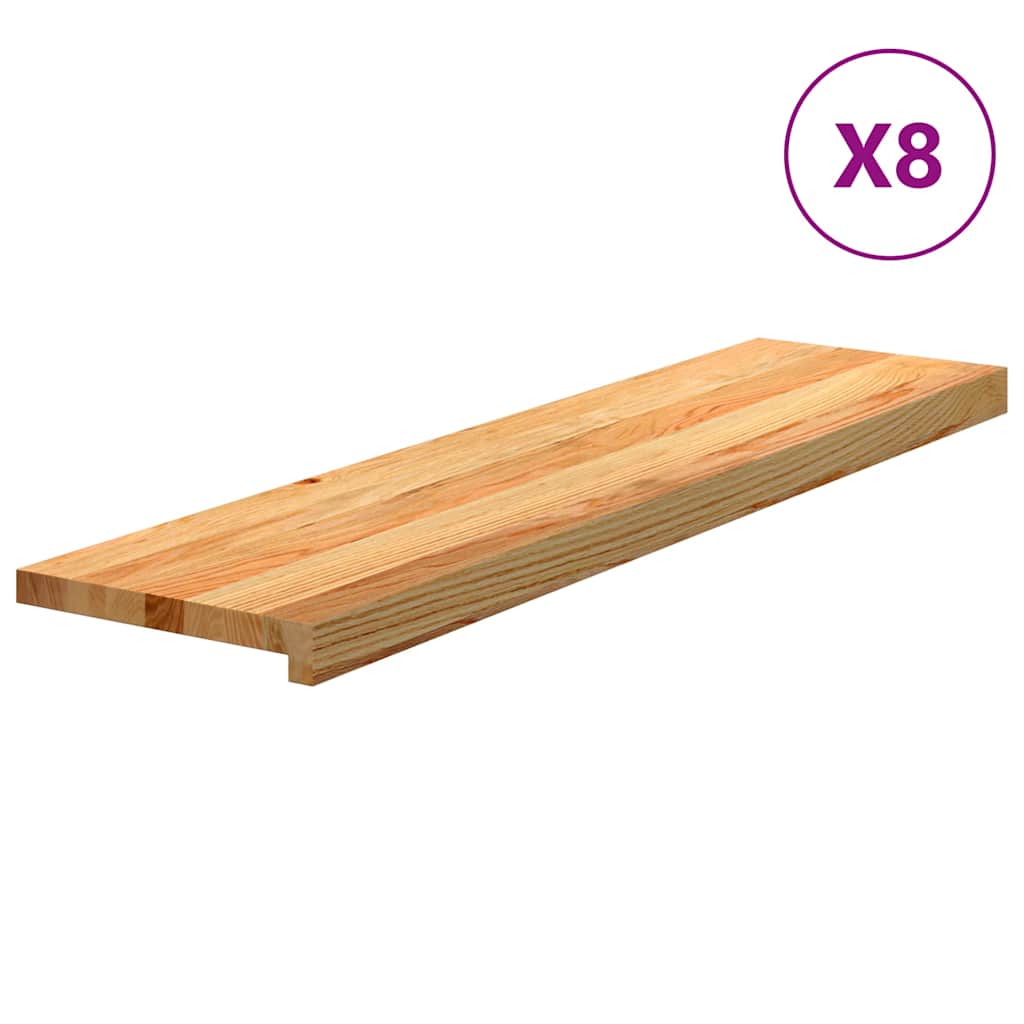 Treppenstufen 4 Stk. Unbehandelt 70x25x2 cm Massivholz Eiche