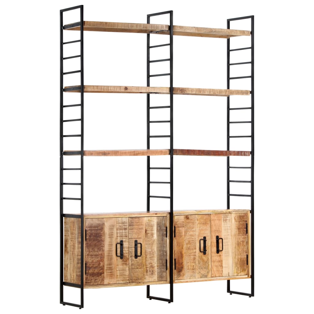 Bücherregal 4 Ebenen 124x30x180 cm Altholz Massiv