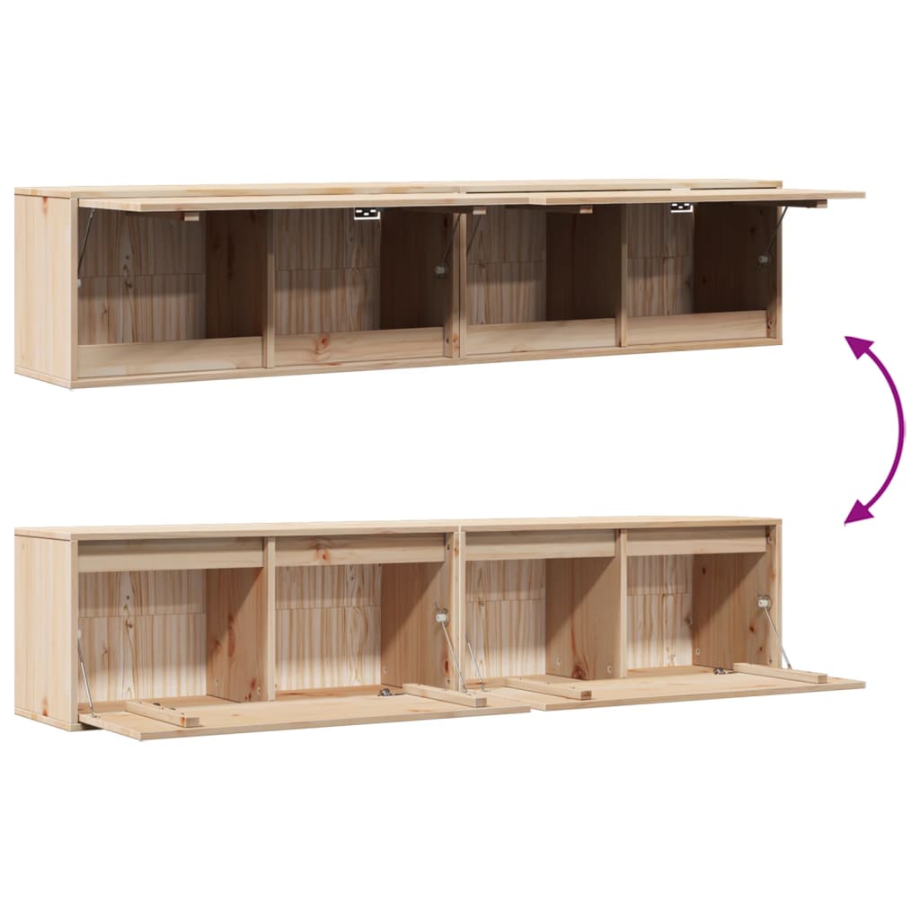 Wandschrank 80x30x35 cm Massivholz Kiefer