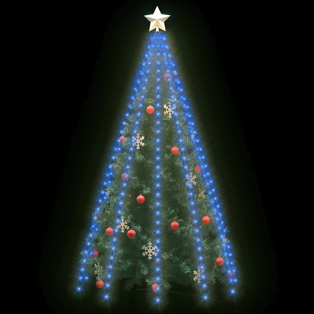 Weihnachtsbaum-Lichternetz mit 180 LEDs Kaltweiß 180 cm
