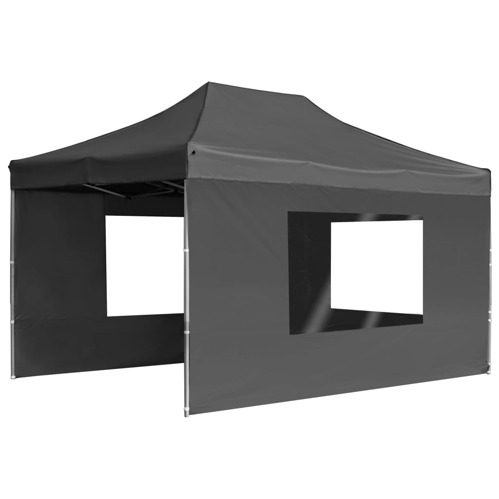 Profi-Partyzelt Faltbar mit Wänden Aluminium 3×3m Weiß