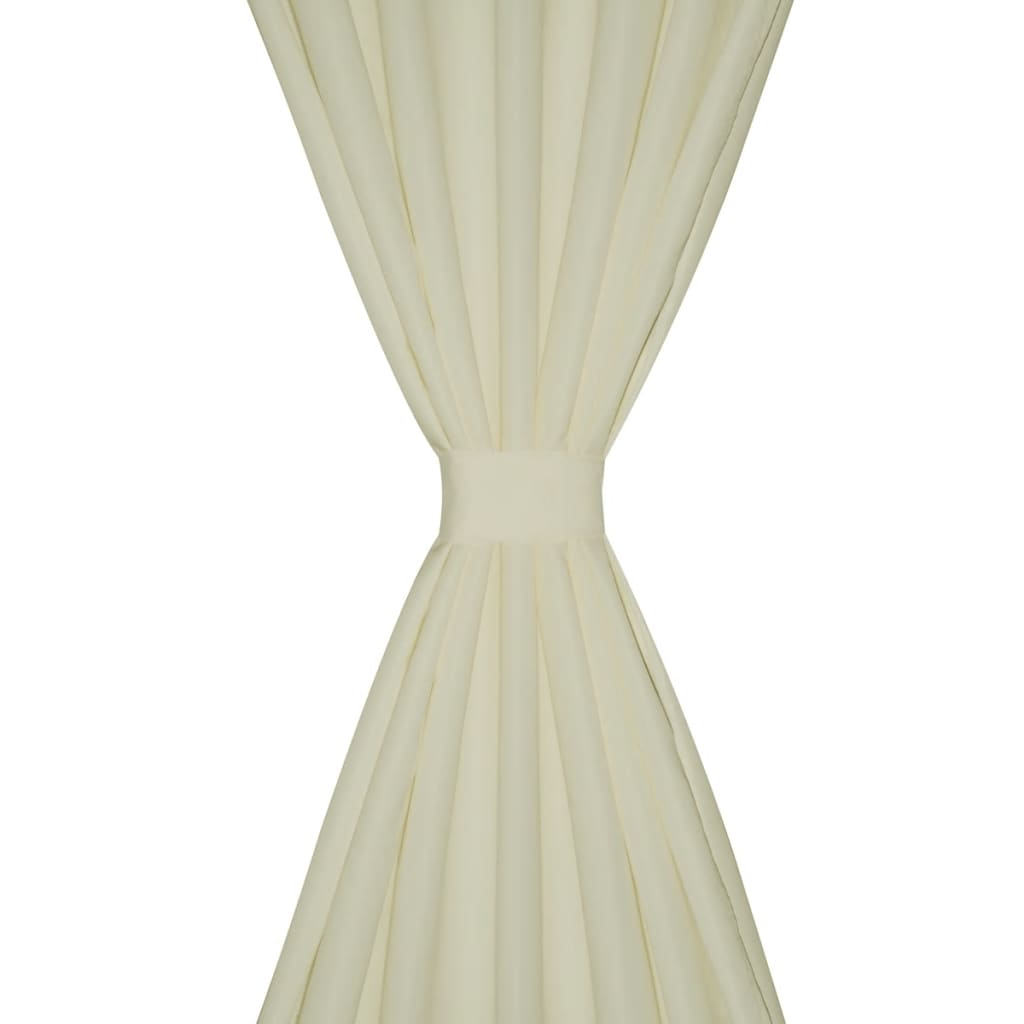Vorhänge Gardinen aus Satin 2-teilig 140 x 175 cm Schwarz