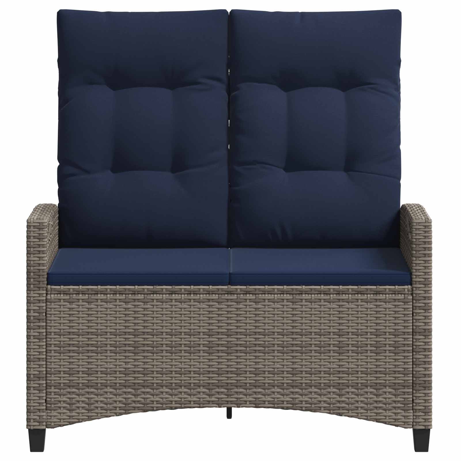 Gartenbank Schwarz 105 x 60 x 112 cm Stahl und Polyester