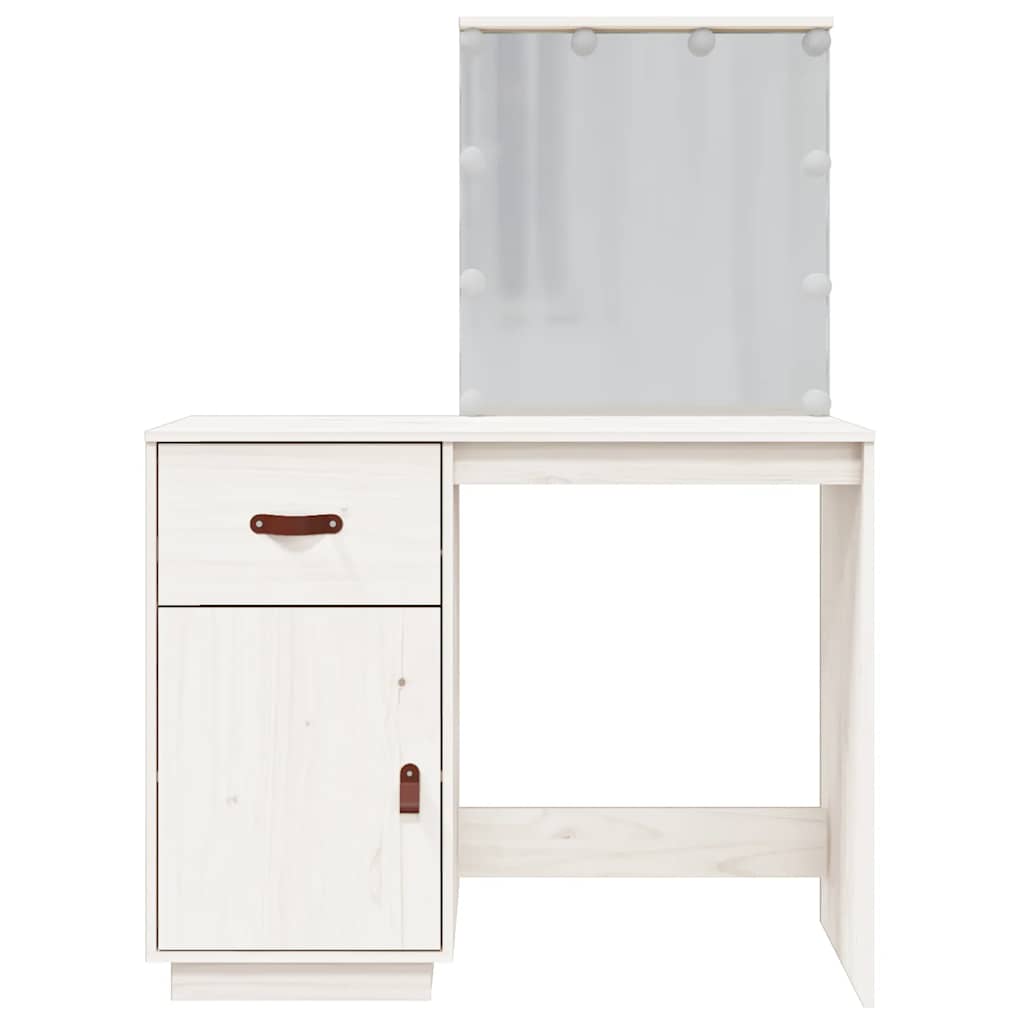 Schminktisch mit LED 95x50x133,5 cm Massivholz Kiefer