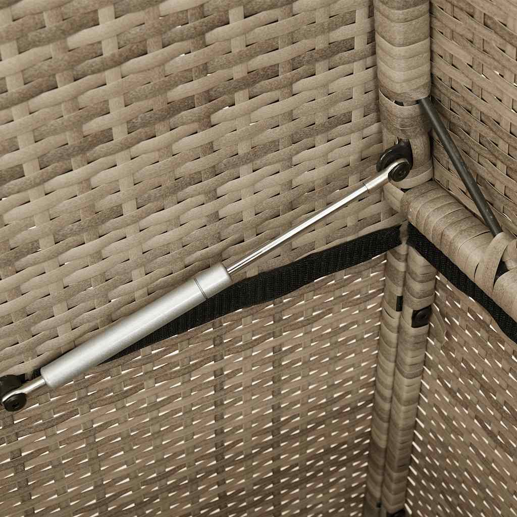 Gartenbank mit Kissen Schwarz Poly Rattan
