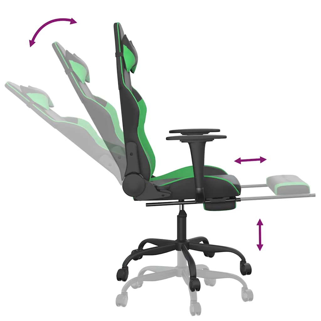 Gaming-Stuhl mit Massagefunktion Schwarz und Rot Kunstleder