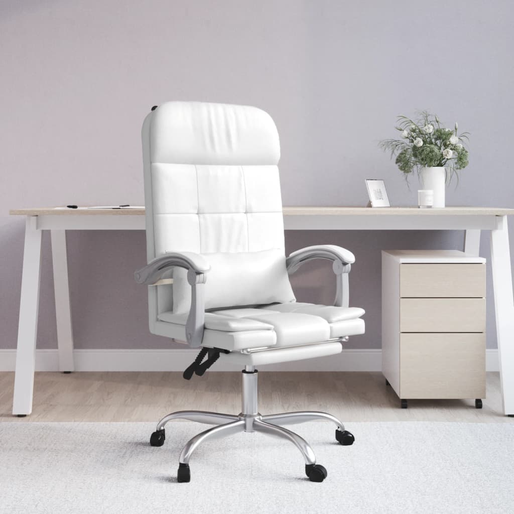 Bürostuhl mit Massagefunktion Schwarz Kunstleder