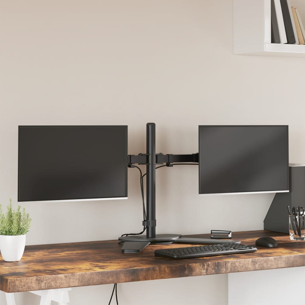 Monitorhalterung Schwarz Stahl VESA 75/100 mm