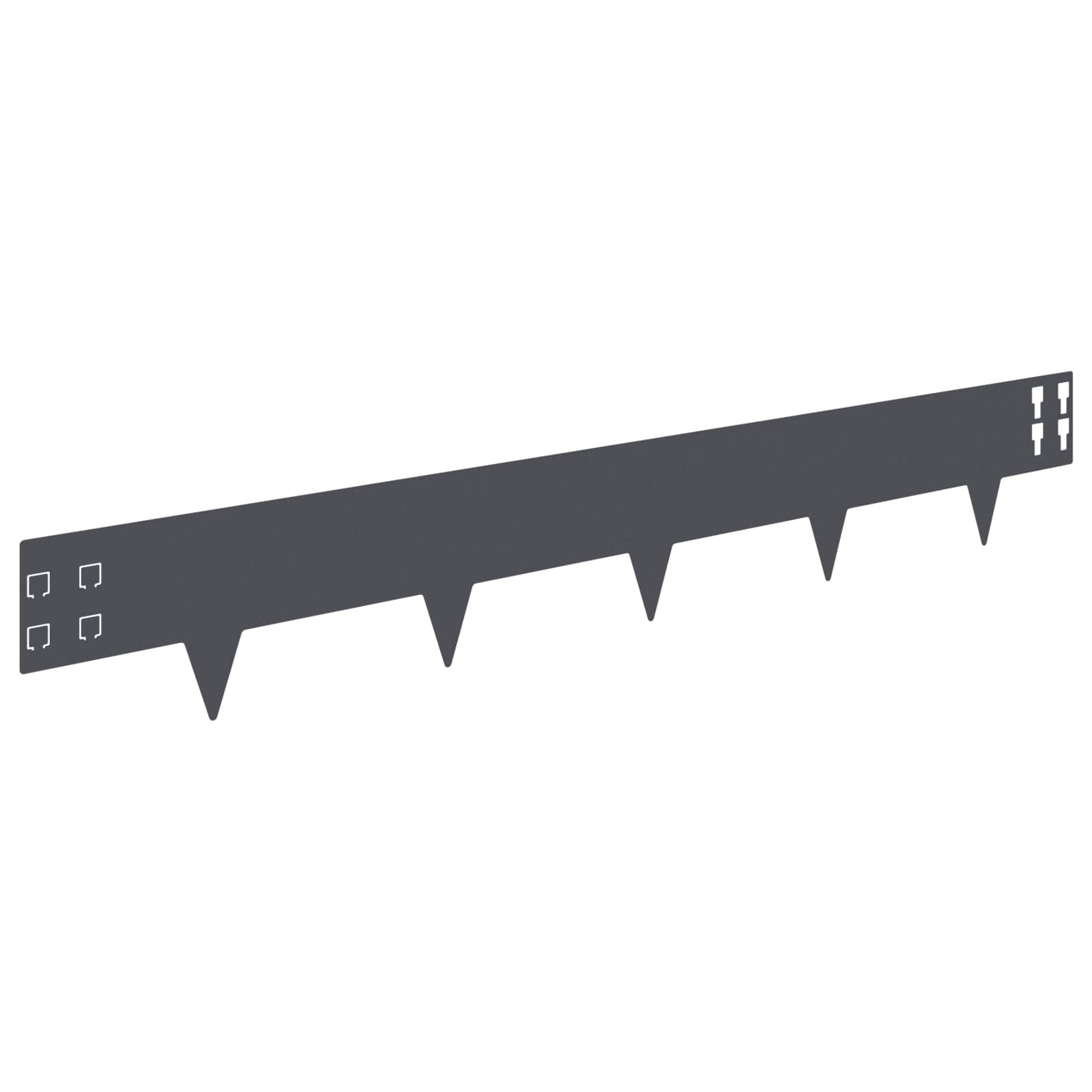 Raseneinfassung 10 pcs 100 x 12 cm Stahl Schwarz