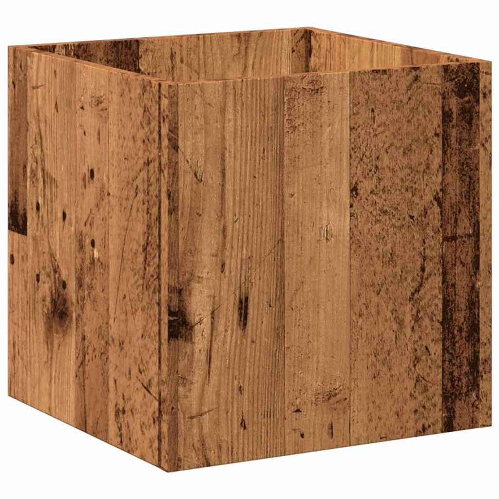 Pflanzgefäß Weiß 40x40x40 cm Holzwerkstoff