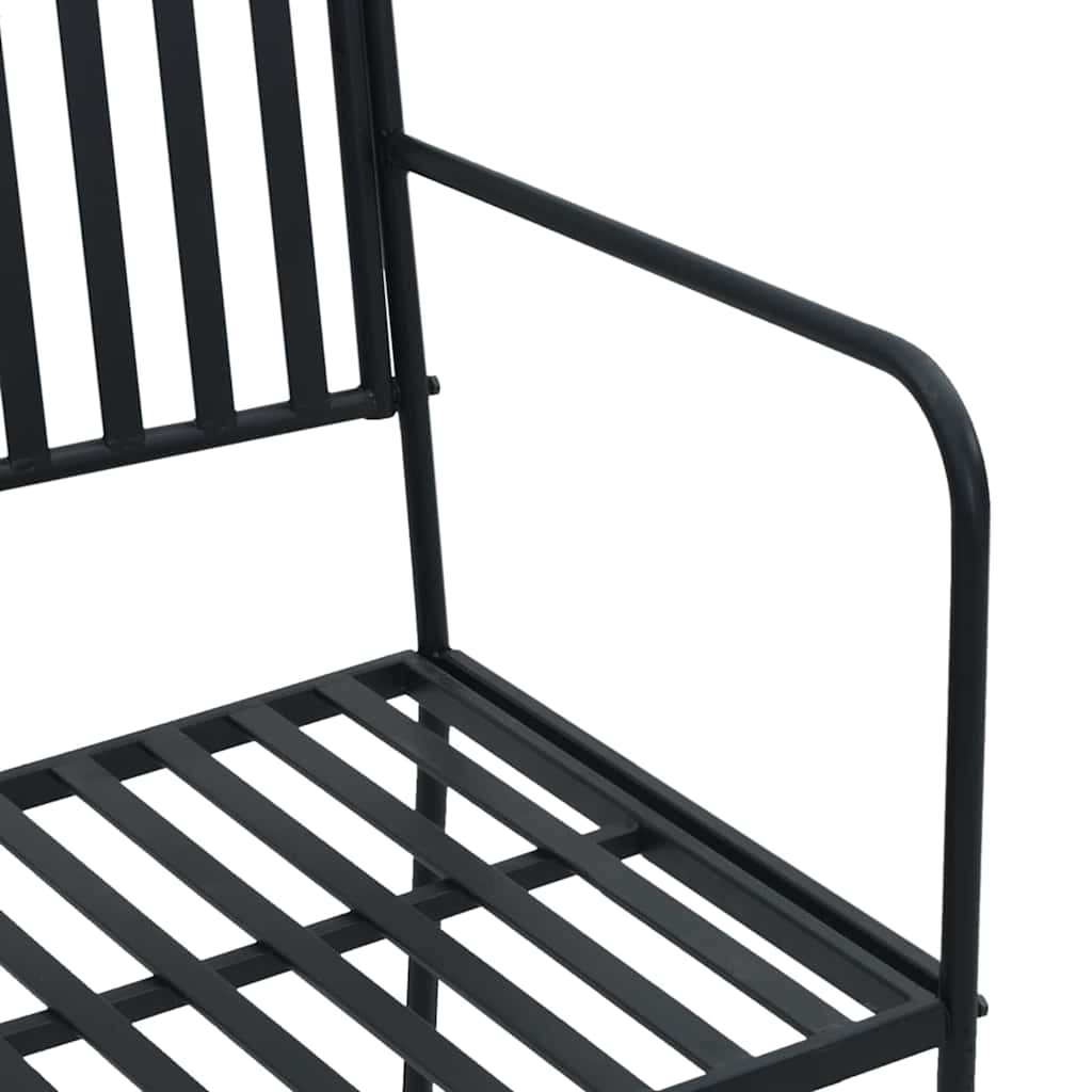 Gartenbank Einfarbig Weiß 103,5 x 51,5 x 90 cm Stahl