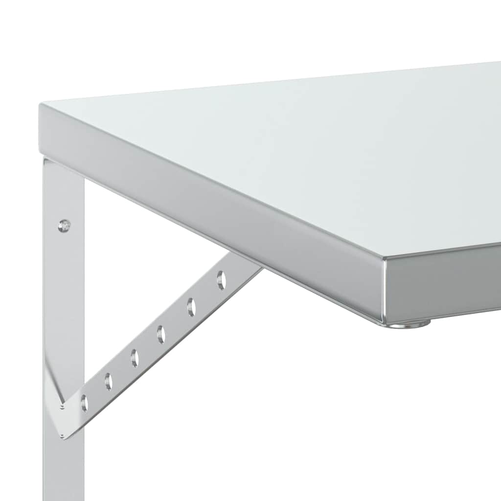 Wandregale 2 Stk. 100x40 cm Silbern Edelstahl