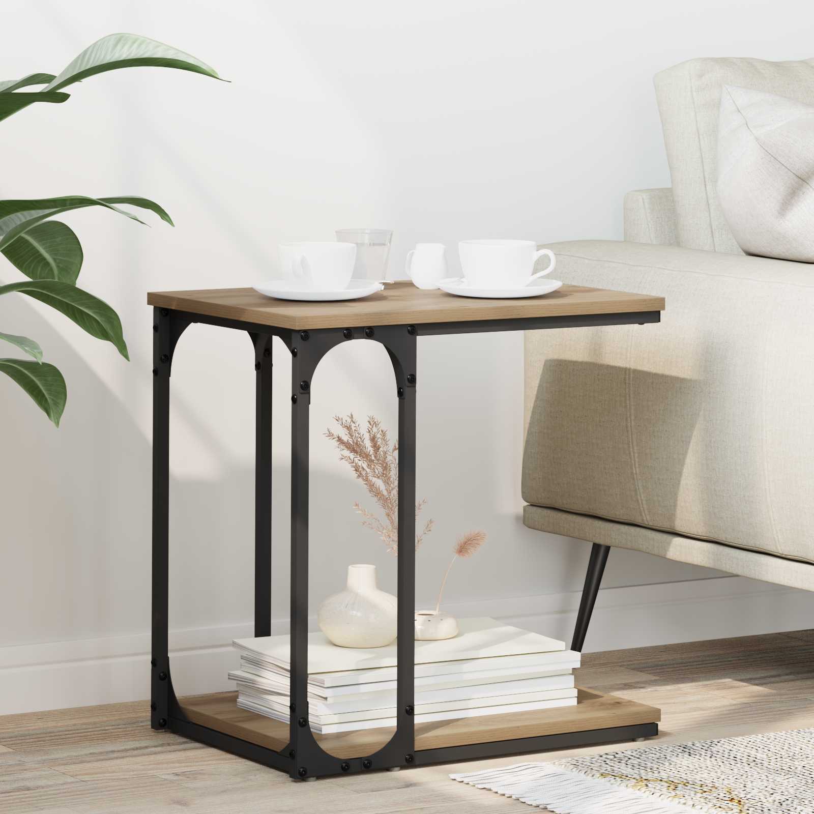 Beistelltisch Schwarz 50x35x52 cm Holzwerkstoff