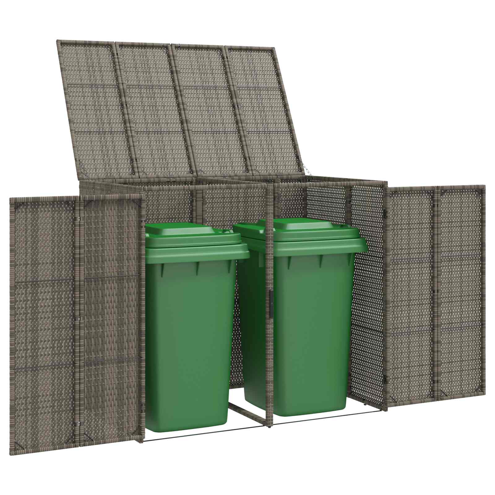 Mülltonnenbox Schwarz 65 x 80 x 115 cm Polyethylen