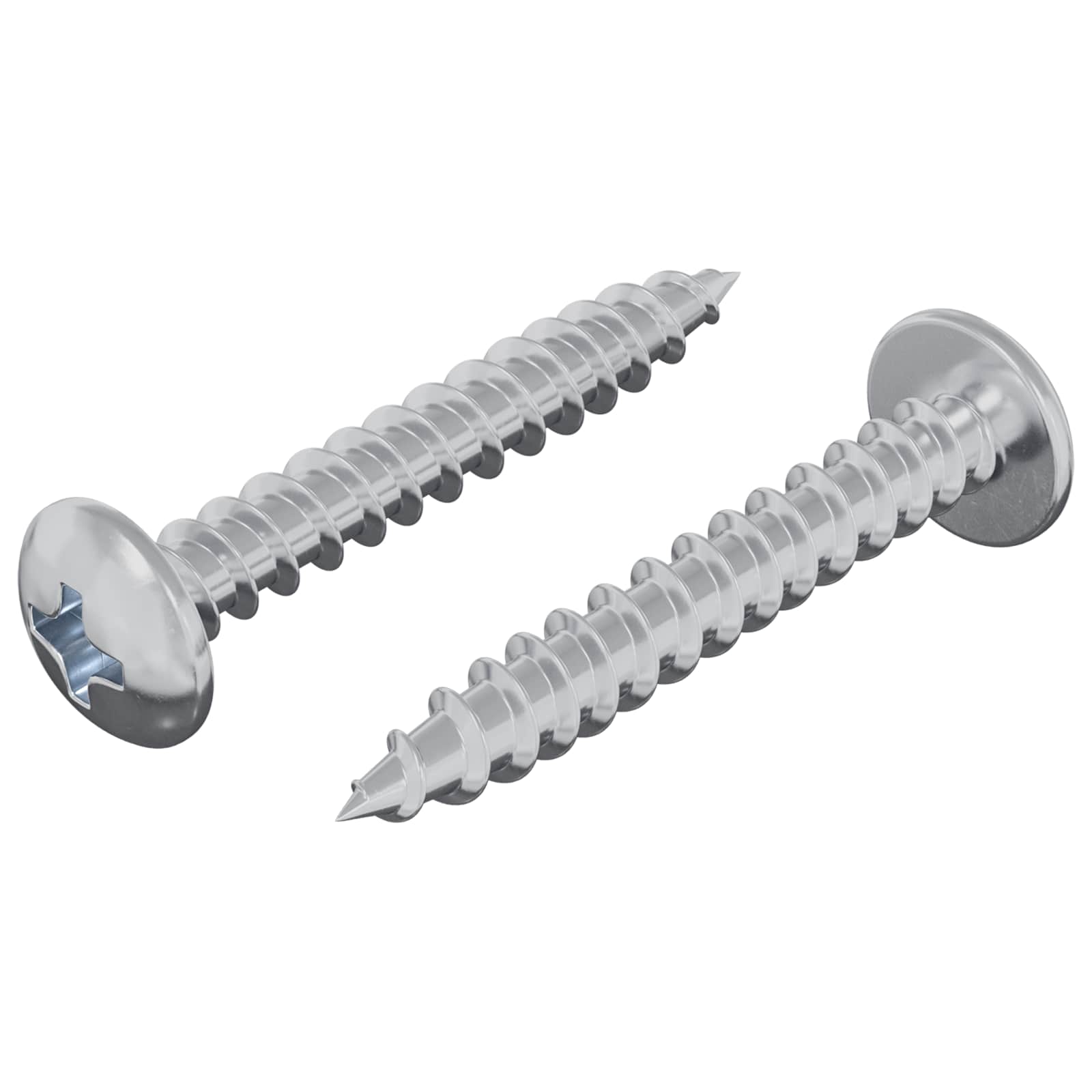 Holzschraube 2 pcs Silber M4 x 28 mm Eisen