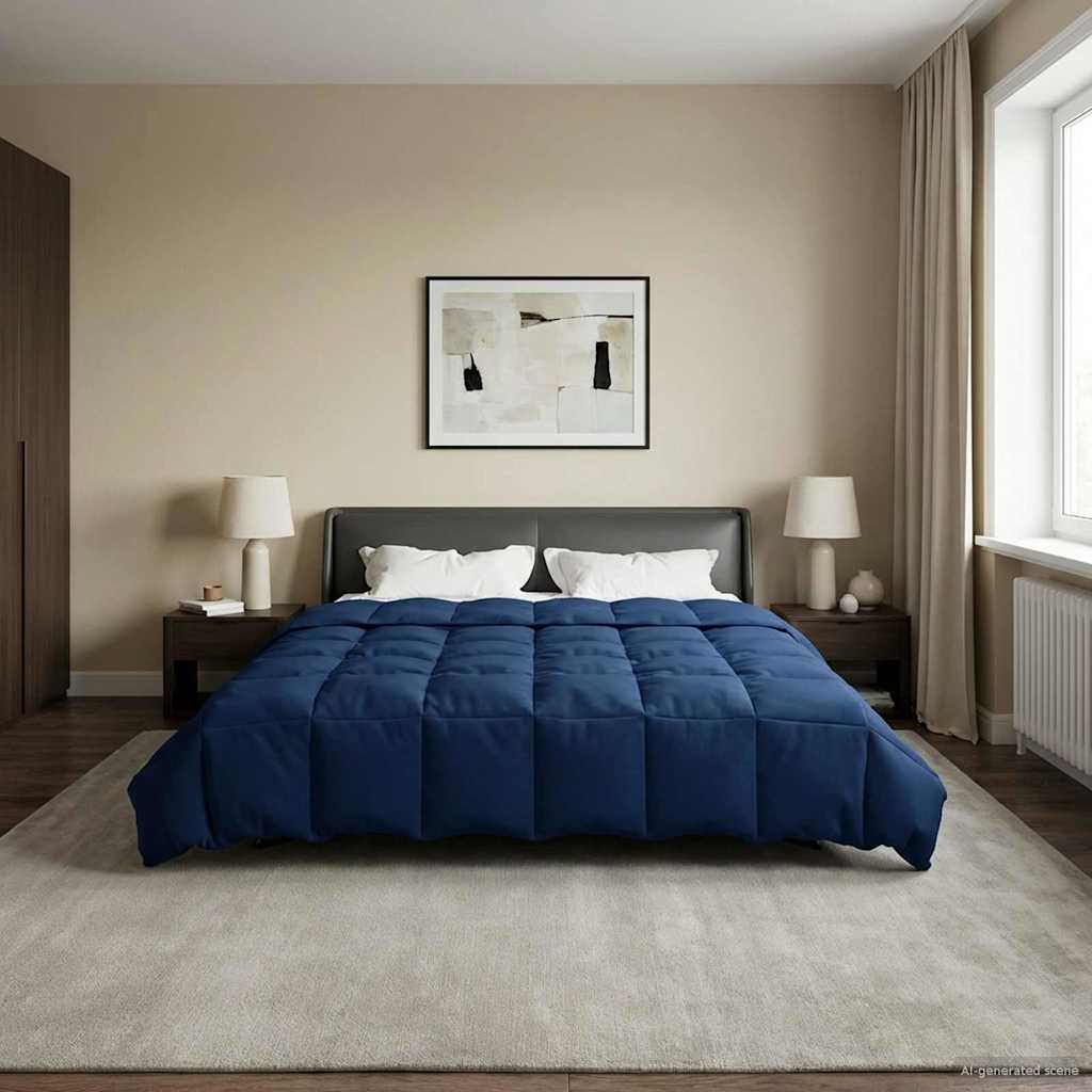 Sommerdecke Gesteppt Anthrazit 135 x 200 cm Mikrofaser