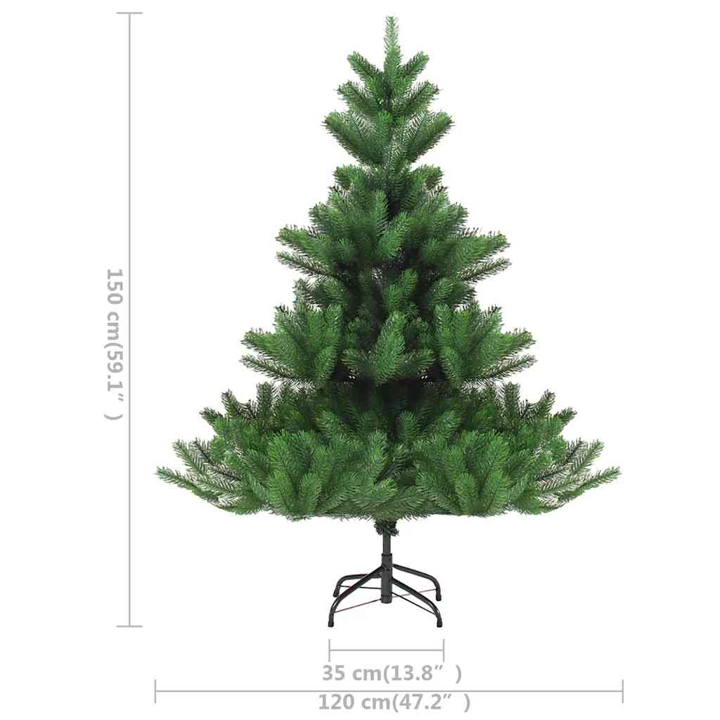 Künstlicher Weihnachtsbaum Nordmann LED & Kugeln Grün 150 cm