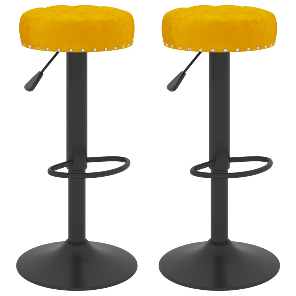 Barhocker 2 Stk. Creme Samt