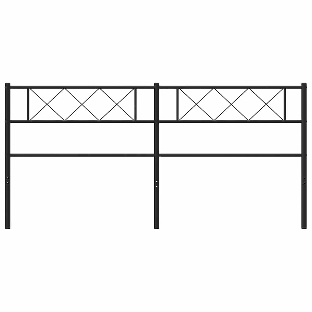 Ersatz-Kopfteil Metall Schwarz 100 cm