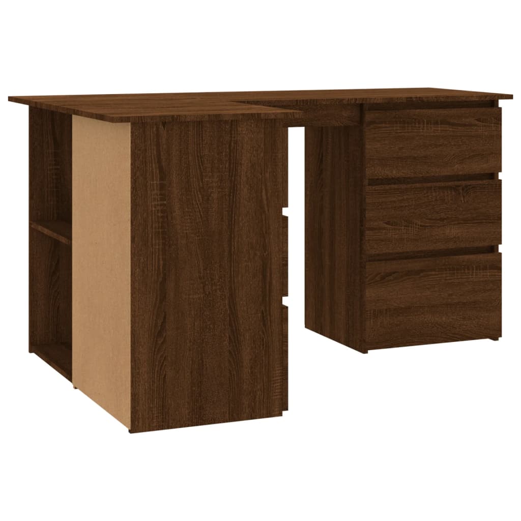 Eckschreibtisch Weiß 145x100x76 cm Holzwerkstoff