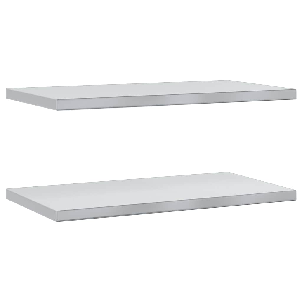 Wandregale 2 Stk. 100x40 cm Silbern Edelstahl
