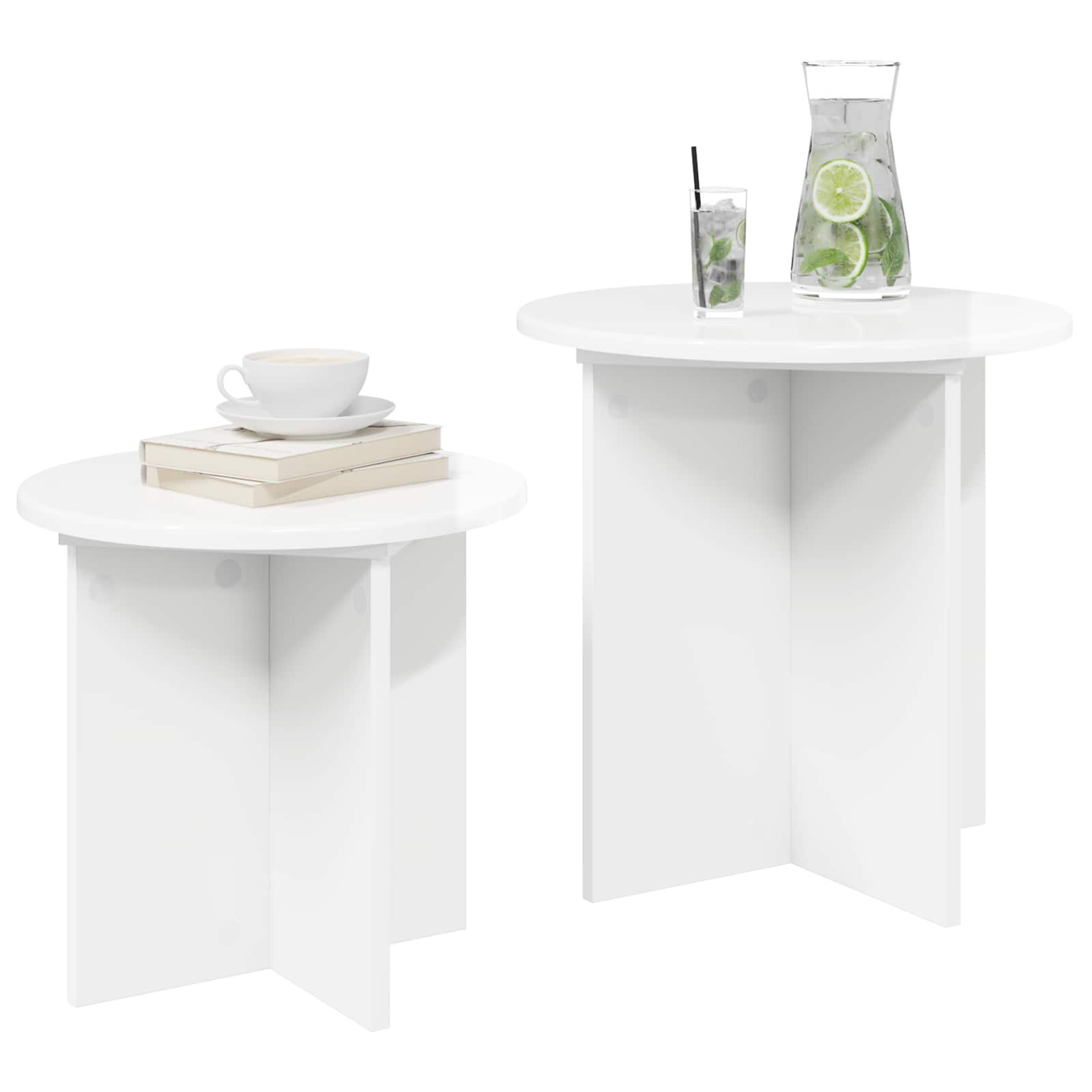 Beistelltisch-Set mit Speicher 2 pcs Holzwerkstoff