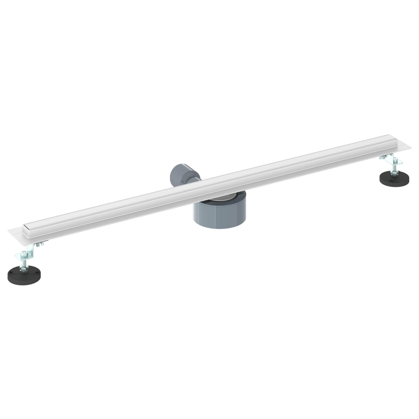 360° Duschablauf mit slim Modell Silber 50 cm Edelstahl 304
