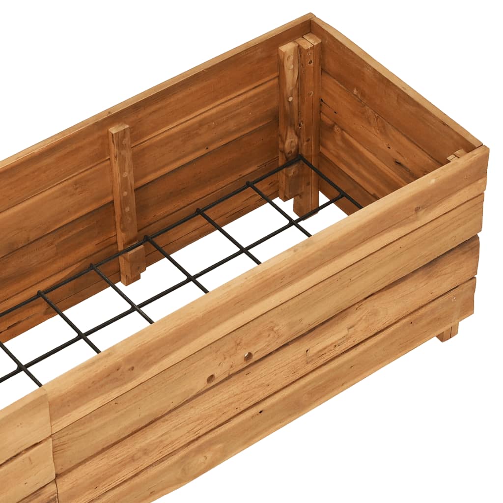 Hochbeet 100x40x72 cm Teak Altholz und Stahl