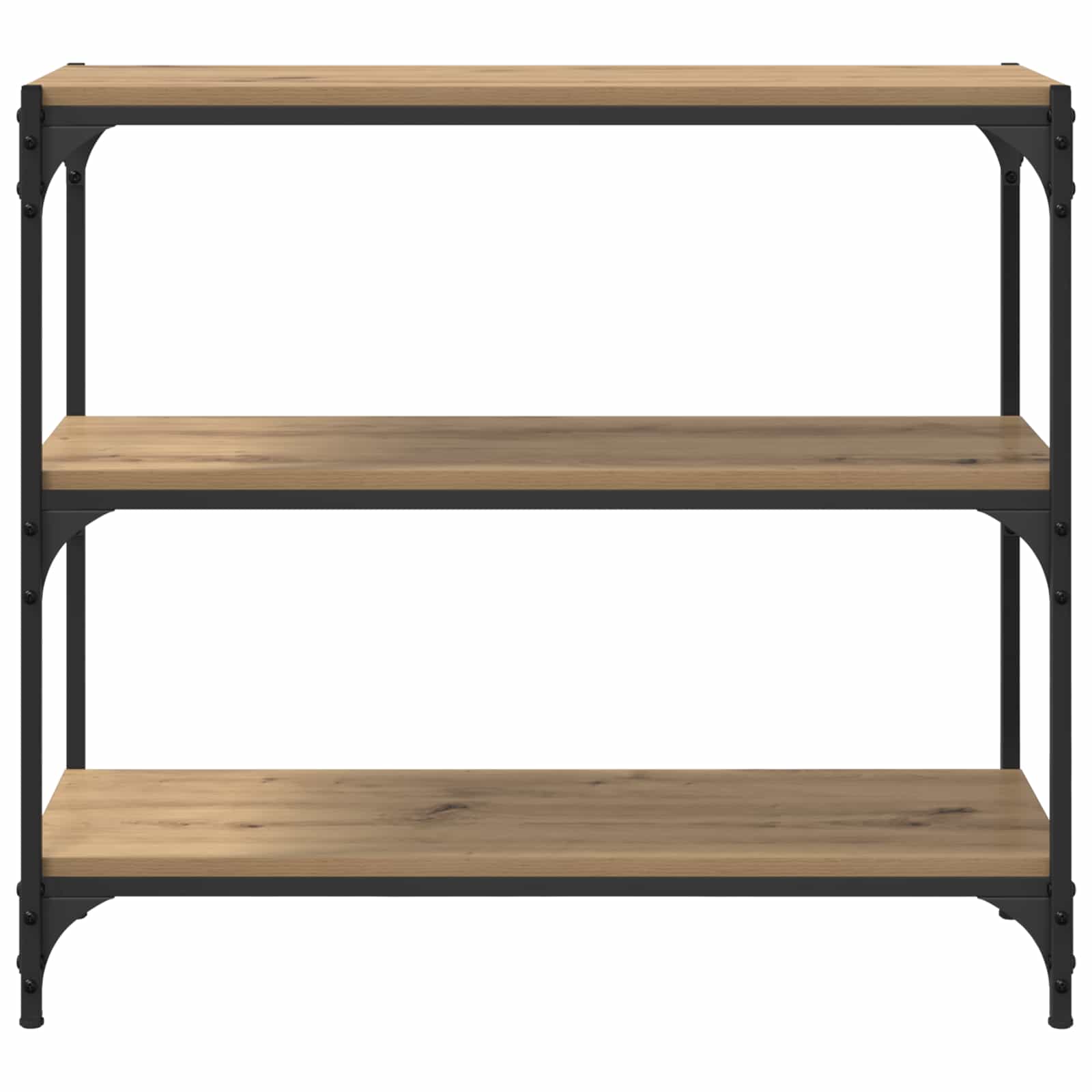 Bücherregal Schwarz 40x33x70,5 cm Holzwerkstoff und Stahl