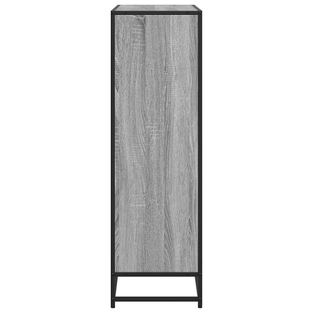 Bücherregal Schwarz 97,5x33x107,5 cm Holzwerkstoff und Metall