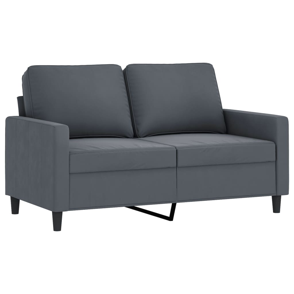 3-tlg. Sofagarnitur mit Kissen Rosa Samt