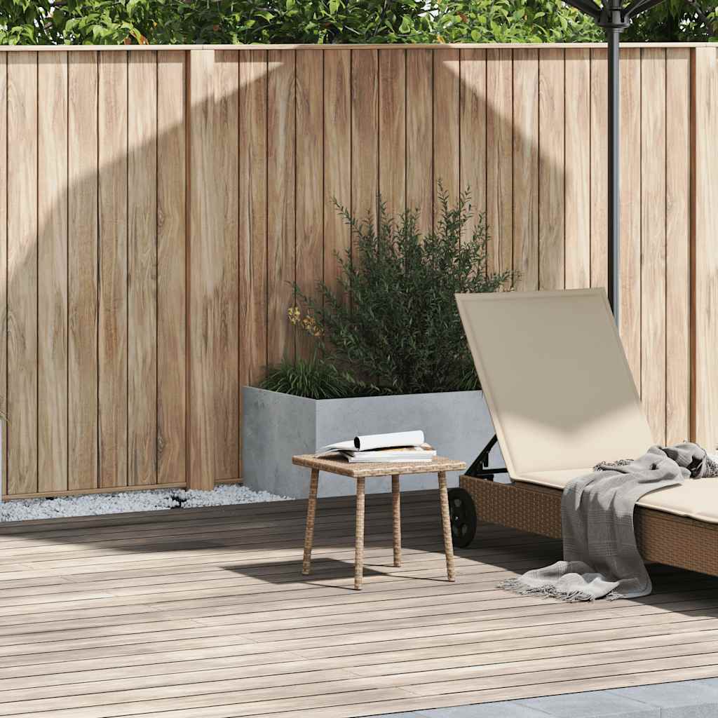 Garten-Couchtisch Rechteckig Schwarz 40x40x37 cm Poly Rattan