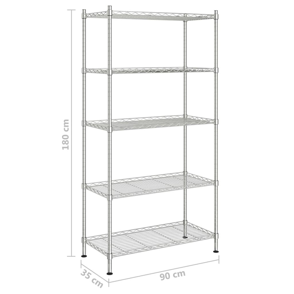 Lagerregal mit 3 Böden 60x35x76 cm Schwarz 150 kg