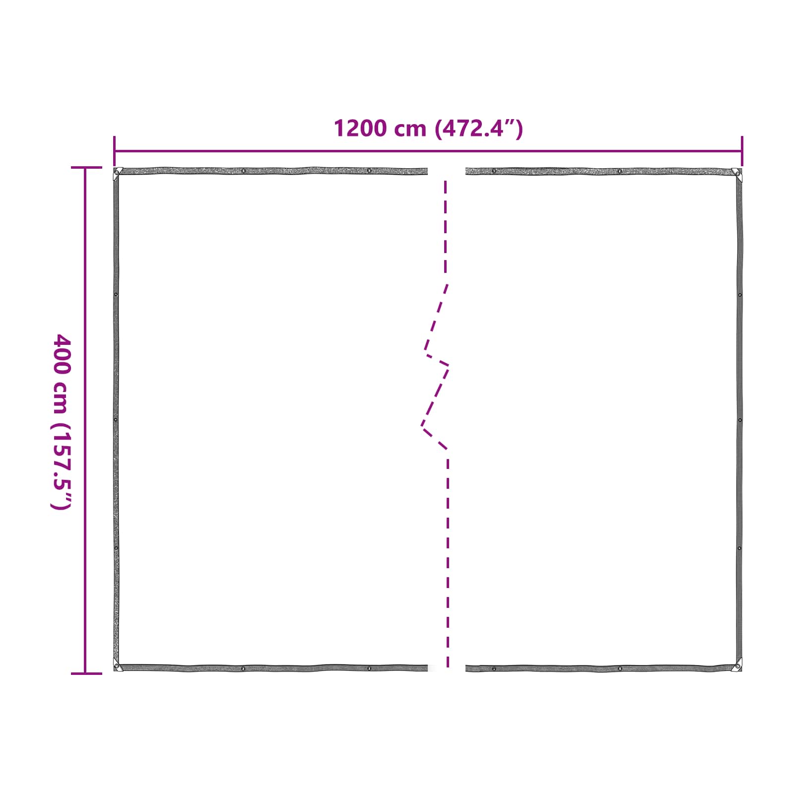 Pflanzenabdeckung mit Ösen 1x3 m Polyethylen