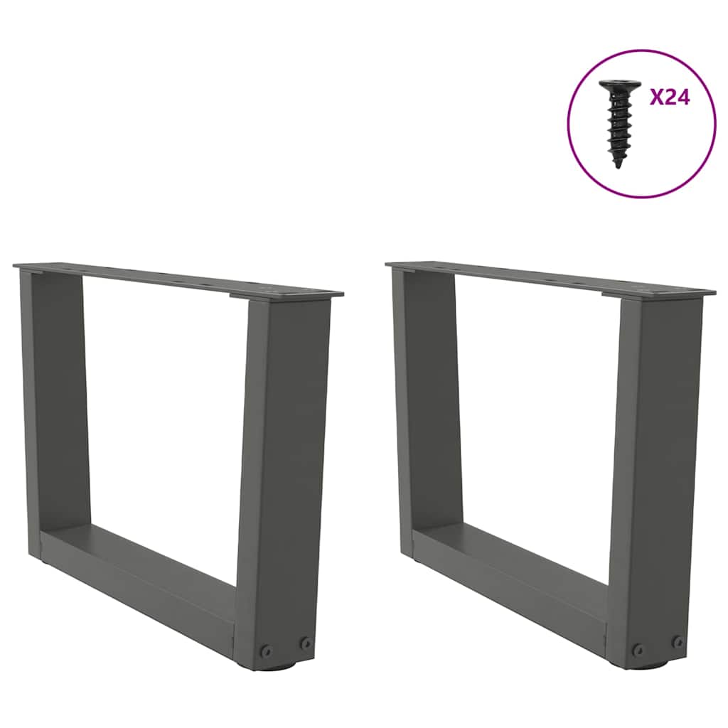 Couchtischbeine V-Form 2 Stück Schwarz 30x(30-31,3) cm Stahl