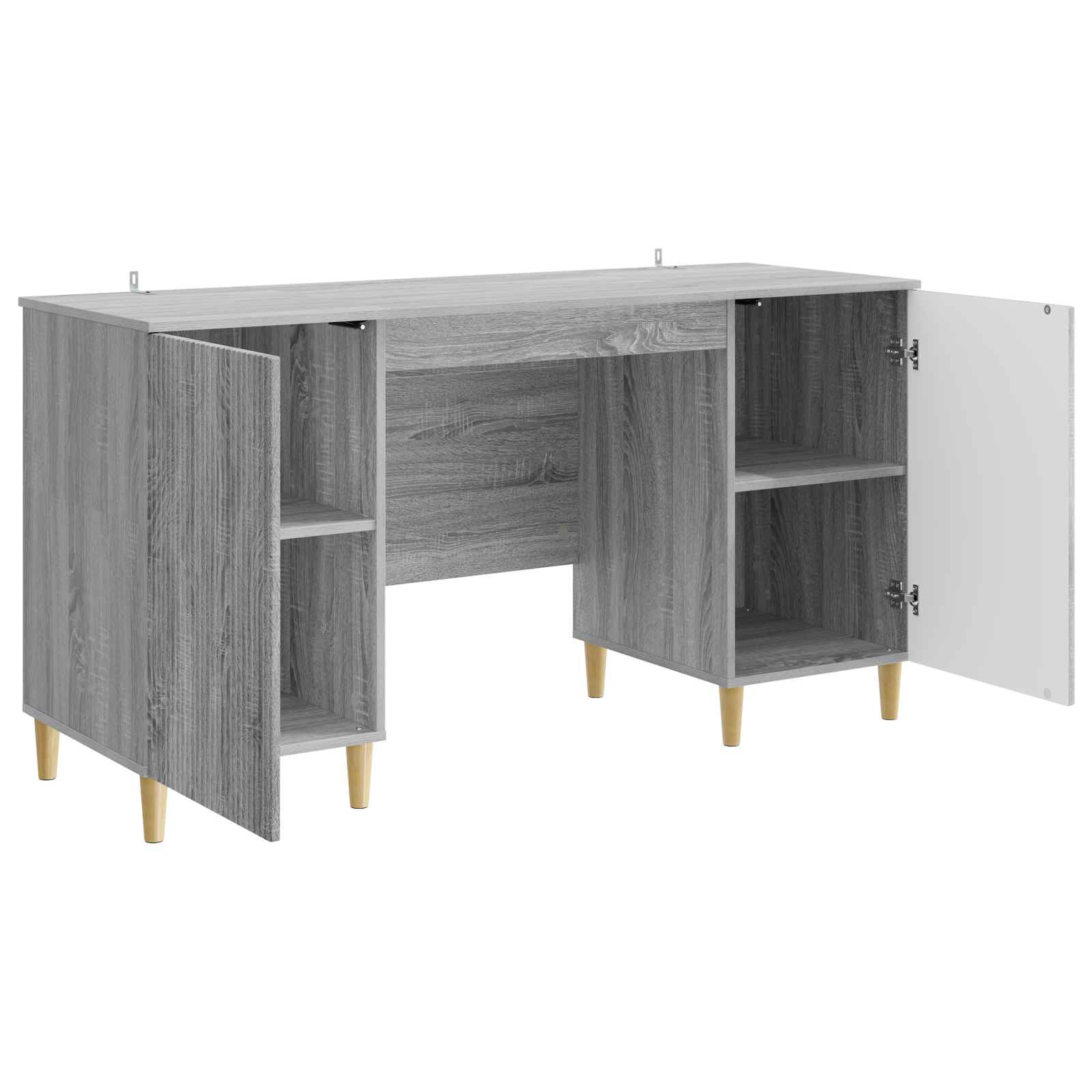 Schreibtisch mit Regal Schwarz 142,5 x 50 x 75 cm Holzwerkstoff