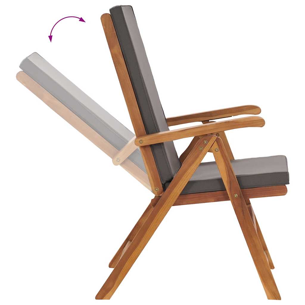 Gartenstuhl 4 pcs Braun und Grau 57 x 71,5 x 104 cm