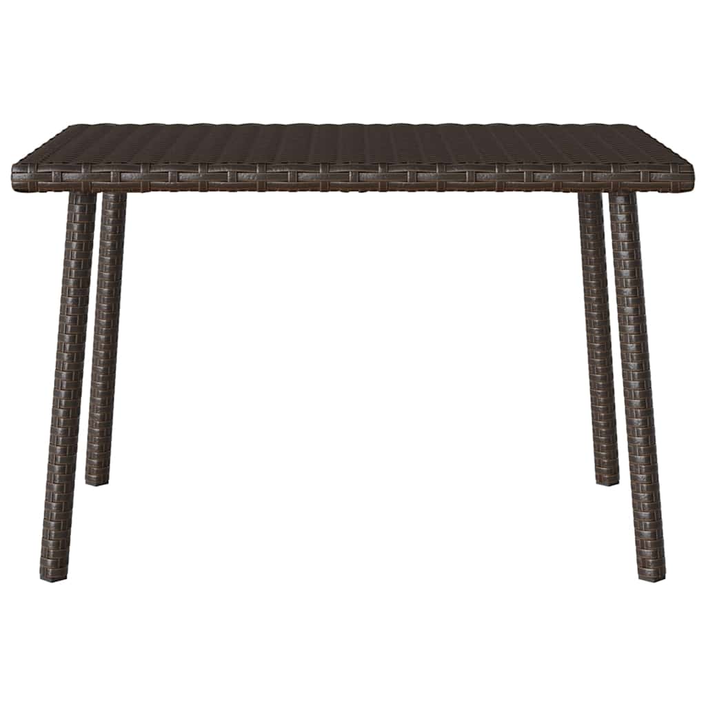 Garten-Couchtisch Rechteckig Schwarz 40x40x37 cm Poly Rattan