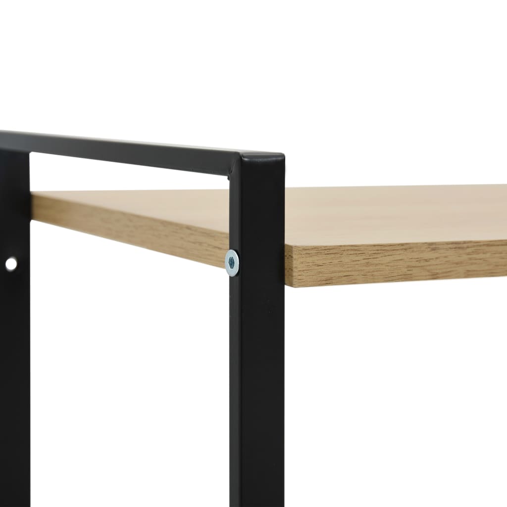 Bücherregal 2 Regalböden Schwarz 52x28x59 cm Holzwerkstoff