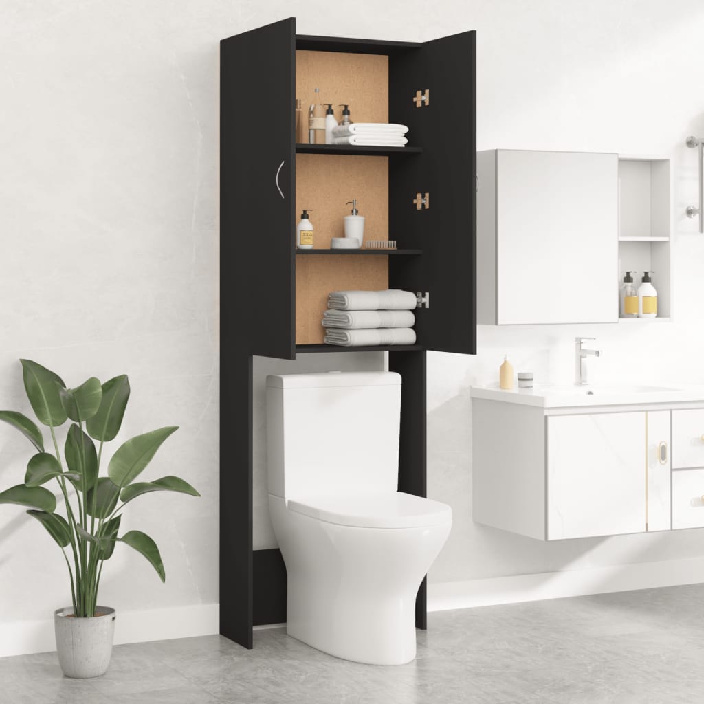 Waschmaschinenschrank Weiß 64x25,5x190 cm