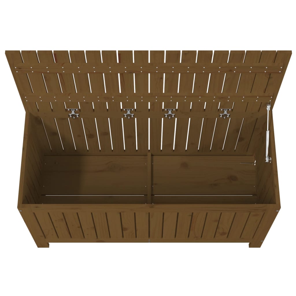 Gartentruhe Grau 76x42,5x54 cm Massivholz Kiefer